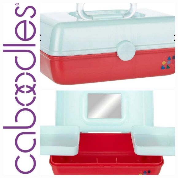 Caboodles Pretty In Petite Makeup Organizer- Mint Over Burgandy - Picture 1 of 7